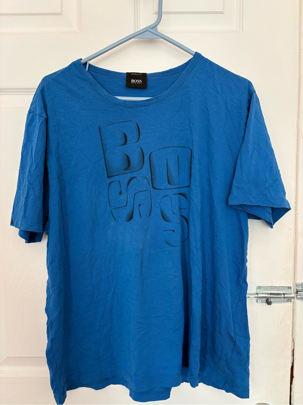 Hugo Boss Bright Blue Short-Sleeve Logo Tee